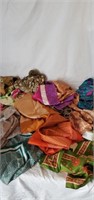 Box of 12 silk scarves.  Different sizes, no tags