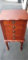 Jewelry chest.  Very clean. 37 inch tall, 17 wide