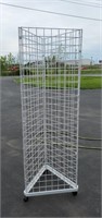 74 inch tall rolling store display rack.  Each