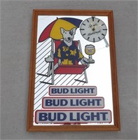 1986 Bud Light Spuds Mackenzie Beer Mirror/Clock