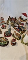 Box lot of lighthouses of varying style