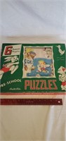 Box of 6 vintage kids puzzles. Nursery rhyme