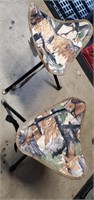 2 folding hunting stools, appear to have little