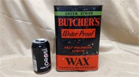 Green Stripe Butchers Wax Can