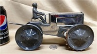 Tin Wind-Up Tractor with Driver
