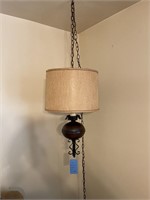 Hanging Wooden Lamp w/shade