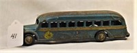 Arcade cast iron toy bus 7 1/2” length