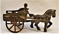 Original cast iron coal wagon, unknown maker 6