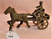 Original cast iron rider on cart, unknown maker 4