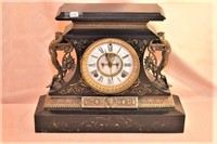 Ansonia Rosalind model iron case mantle clock,