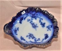 Flow blue bowl 11”