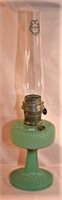Aladdin Diamond Quilt oil lamp in jade green