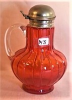 Consolidated Glass Co. Torquay syrup pitcher in