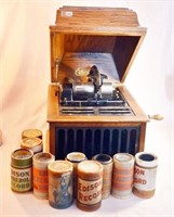 Edison model 30-cylinder disc phonograph, comes