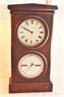 Seth Thomas DA997 double dial calendar clock with