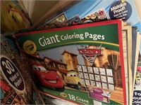 Huge amount of coloring books & art supplies