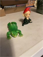 Vintage Pixie w/changing eyes, rubber frog