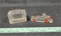 2 Early Glass Candy Containers