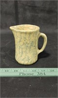 Early Blue and Yellow Spongeware Pitcher