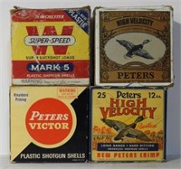 Lot #4027 - (4) Vintage boxes of 12 gauge
