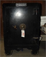 Lot #4062 - Antique Cast iron floor safe