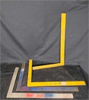 Four Metal Framing Squares
