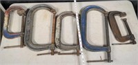 5 Heavy Duty Assorted Size C Clamps