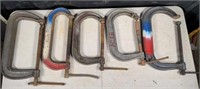 5 Heavy Duty Assorted Size C Clamps