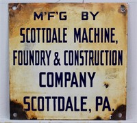 Scottdale, PA Machine, Foundry & Construction Sign
