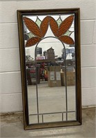 Beautiful Stained and Leaded Glass Mirror