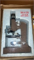 Micro lab microscope with slides