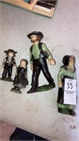 Cast iron Amish figures