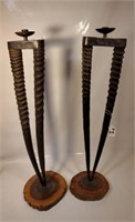 Table Candle Double Gemsbok Horn