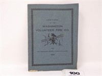 1906 Washington Vol Fire Co Constitution