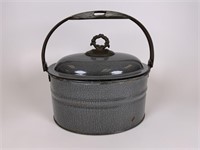 Gray Enamelware / Agate Lunchbox