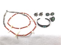 Lot of Southwest Silver and Turquoise Jewelry