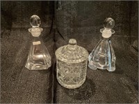 Glass Oil and Vinegar Bottles with Stoppers