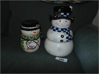 Snowman Cookie Jar & Coco Jar