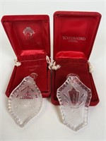 2 Waterford 12 Days of Christmas ornaments