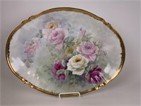 Limoges Floral Platter