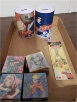 TRAY OF SHONEN JUMP COLLECTIBLES