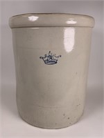 8 Gallon Blue Crown Stoneware Crock