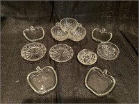 A Collection of Glass Miniature Serving Dishes