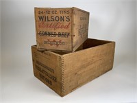 Wilson’s Corned beef & dovetailed crate