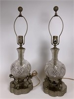 Unique Cut Glass table lamps