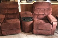 LAZBOY RECLINERS AND CONSOLE TABLE