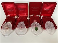 4 Waterford 12 days of Christmas ornaments