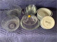 Glass and Stoneware Bowl Lot