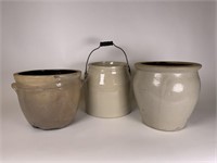 3 Stoneware crocks