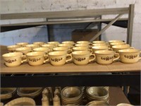 Pfaltzgraff lot of 26 tea cups brown design